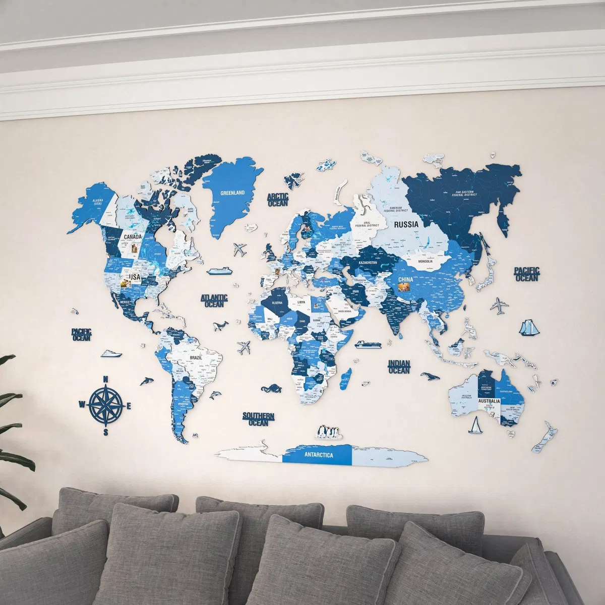 World Map · Navy