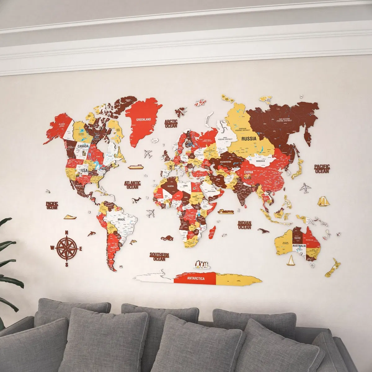 World Map · Terracotta