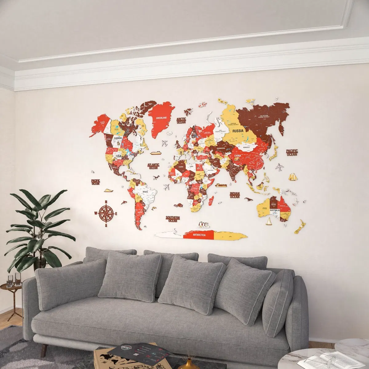 World Map · Terracotta
