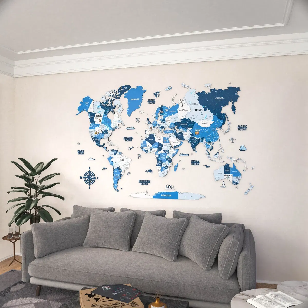World Map · Navy