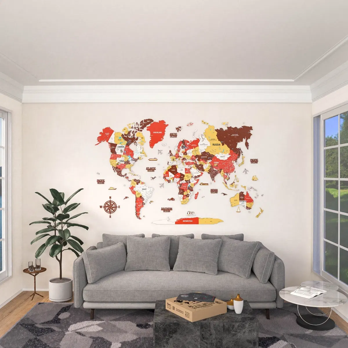 World Map · Terracotta