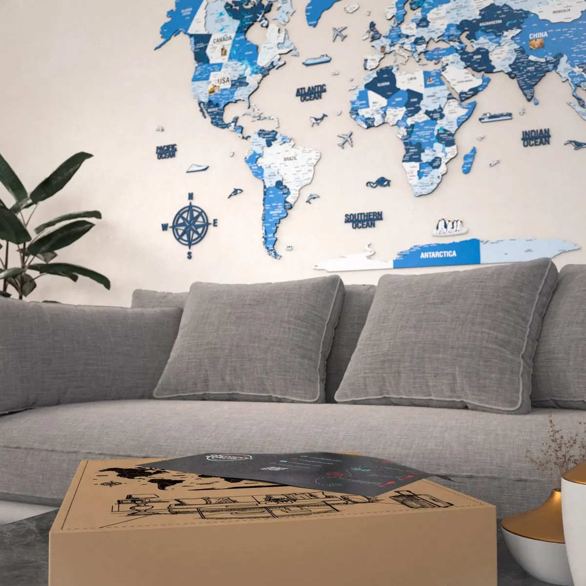 World Map · Navy