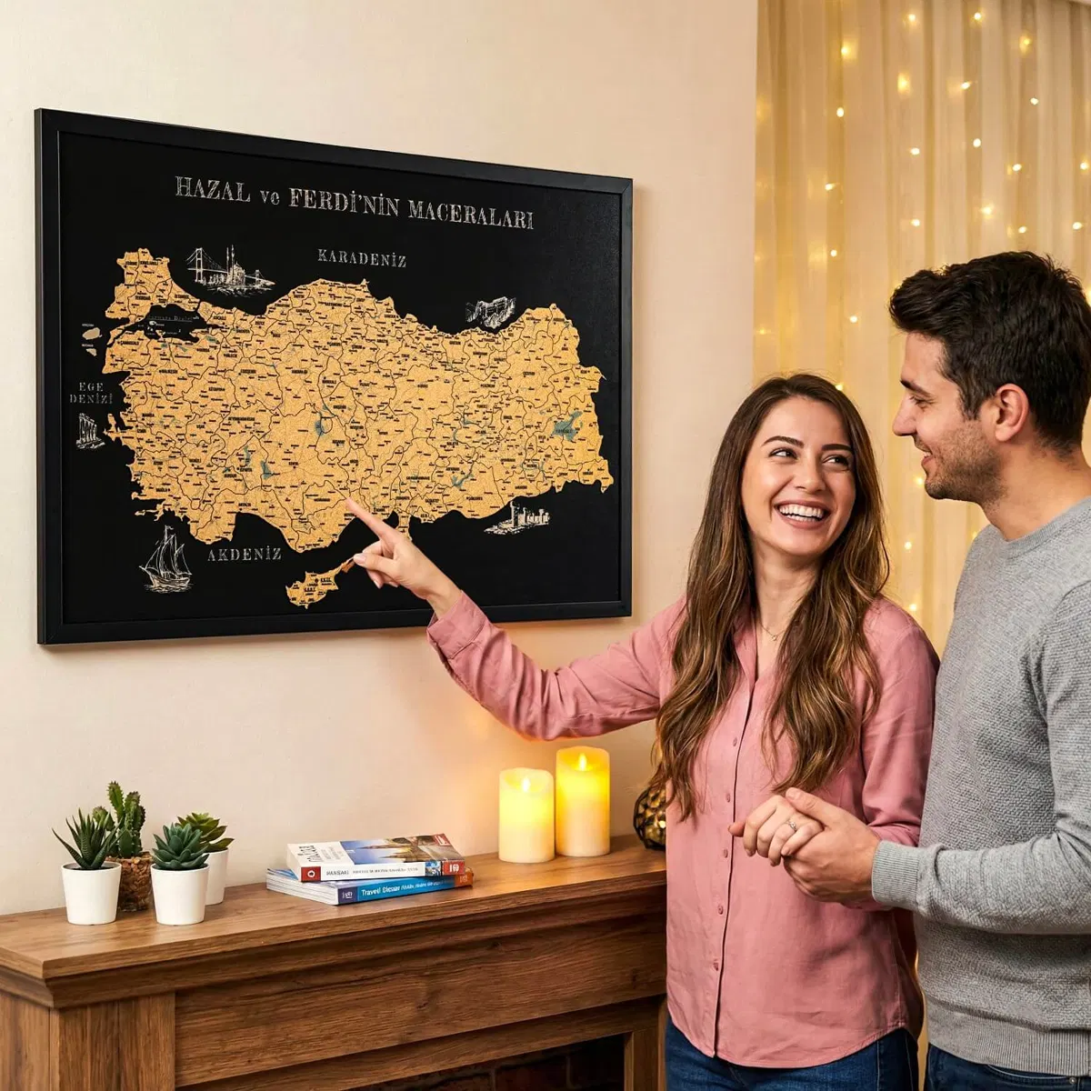 Cork Board Maps · Türkiye · personalised