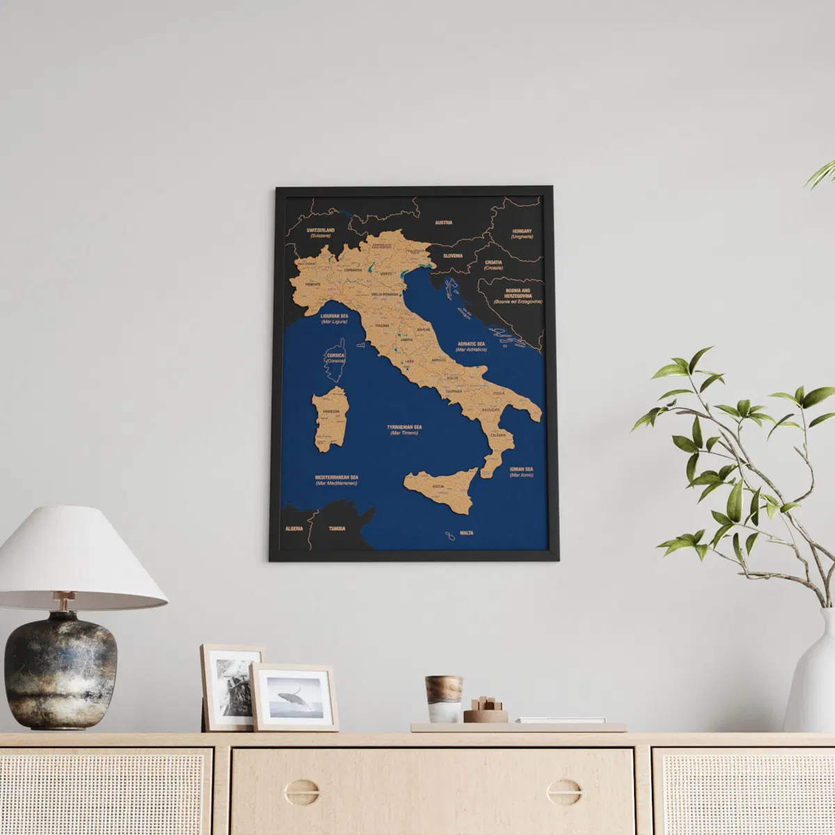 Cork Board Maps · Italy