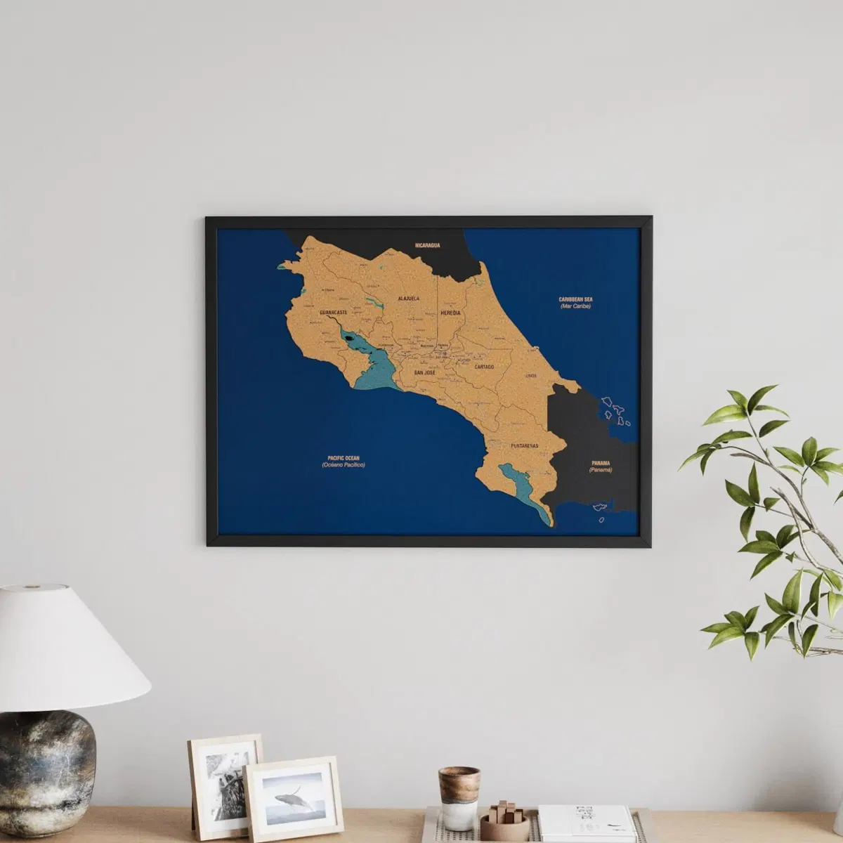 Cork Board Maps · Costa Rica