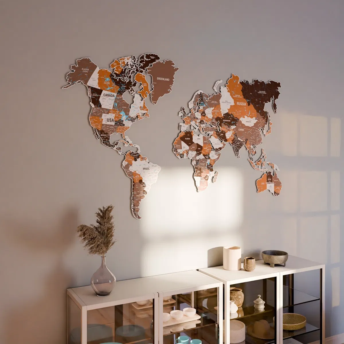 Metal World Map · Soil
