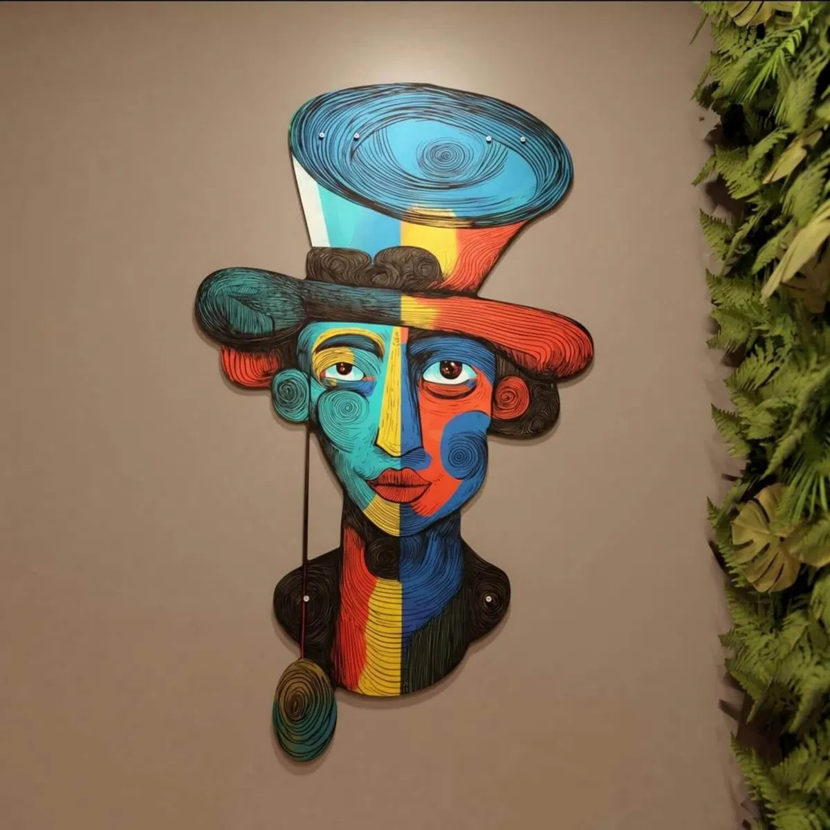 Metal Wall Decor · Fauvist Surrealist Portrait