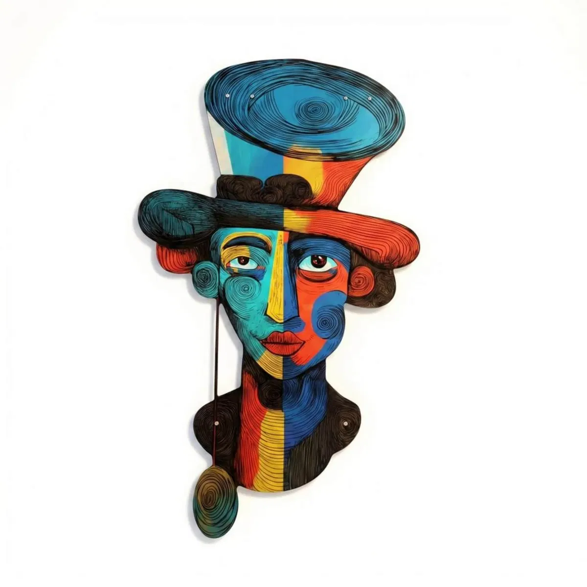 Metal Wall Decor · Fauvist Surrealist Portrait