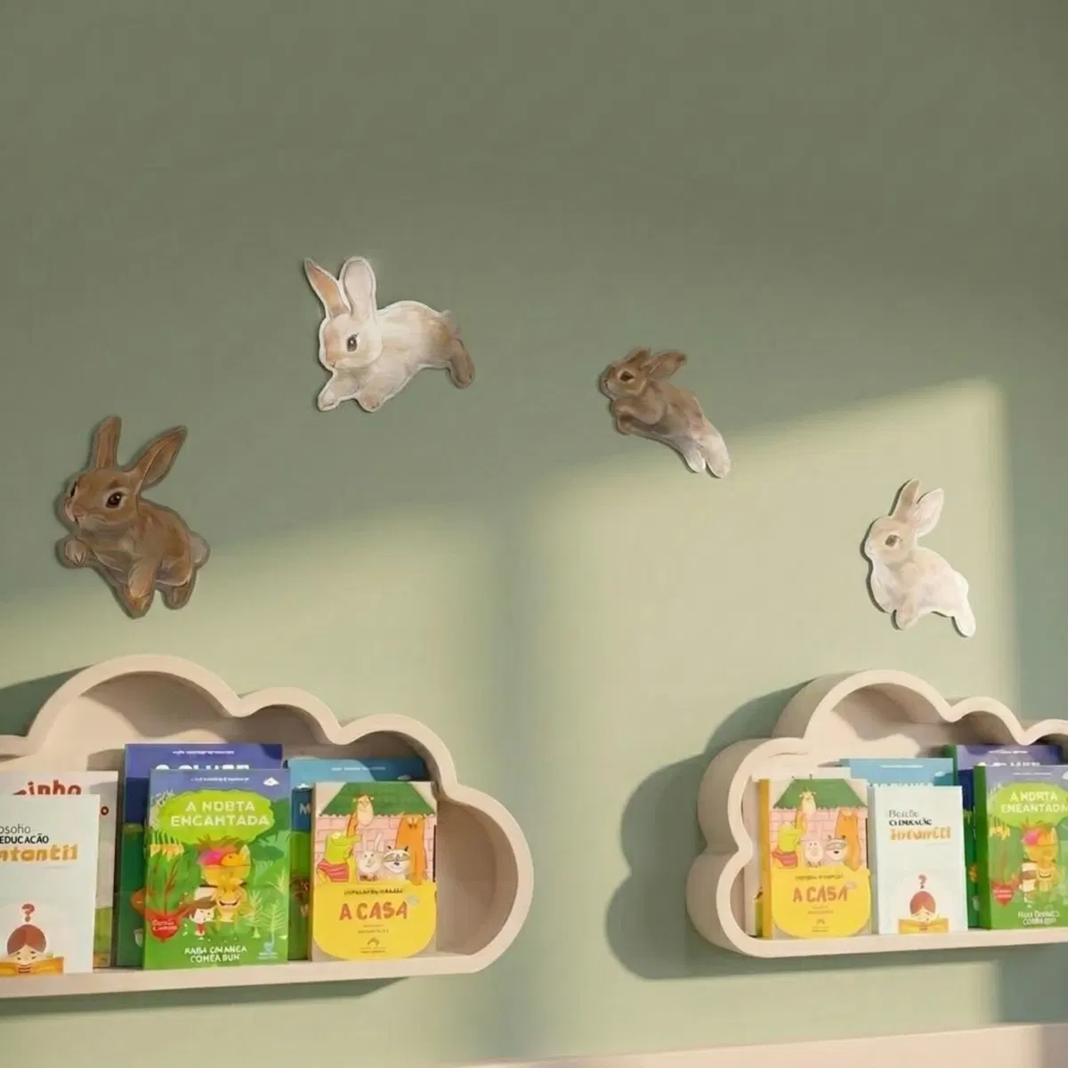 Nature and Kids' Room Metal Wall Art · Jumping Rabbits