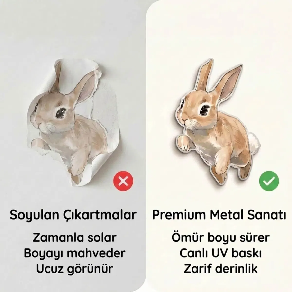 Nature and Kids' Room Metal Wall Art · Jumping Rabbits