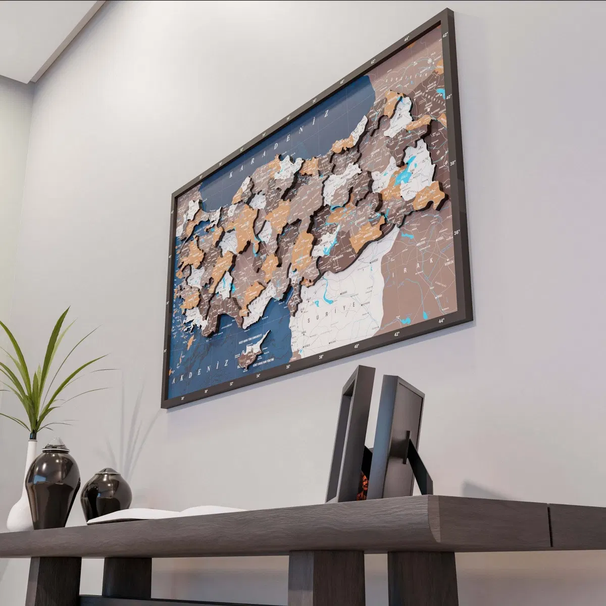 Framed Maps with Sea Background · Türkiye · Soil