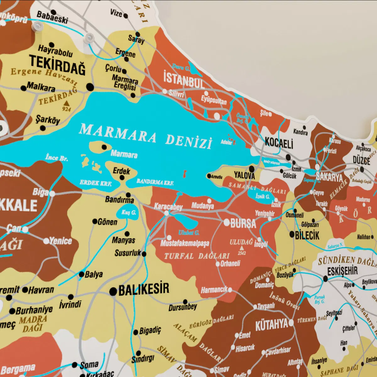 Metal Türkiye Map · Terracotta