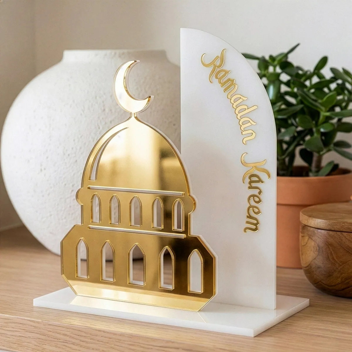Ramazan Kerim Cami Silüeti · Renk: Buzlu üzeri Altın