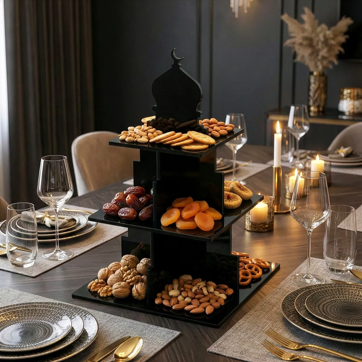 Dome and Round Serving Stand