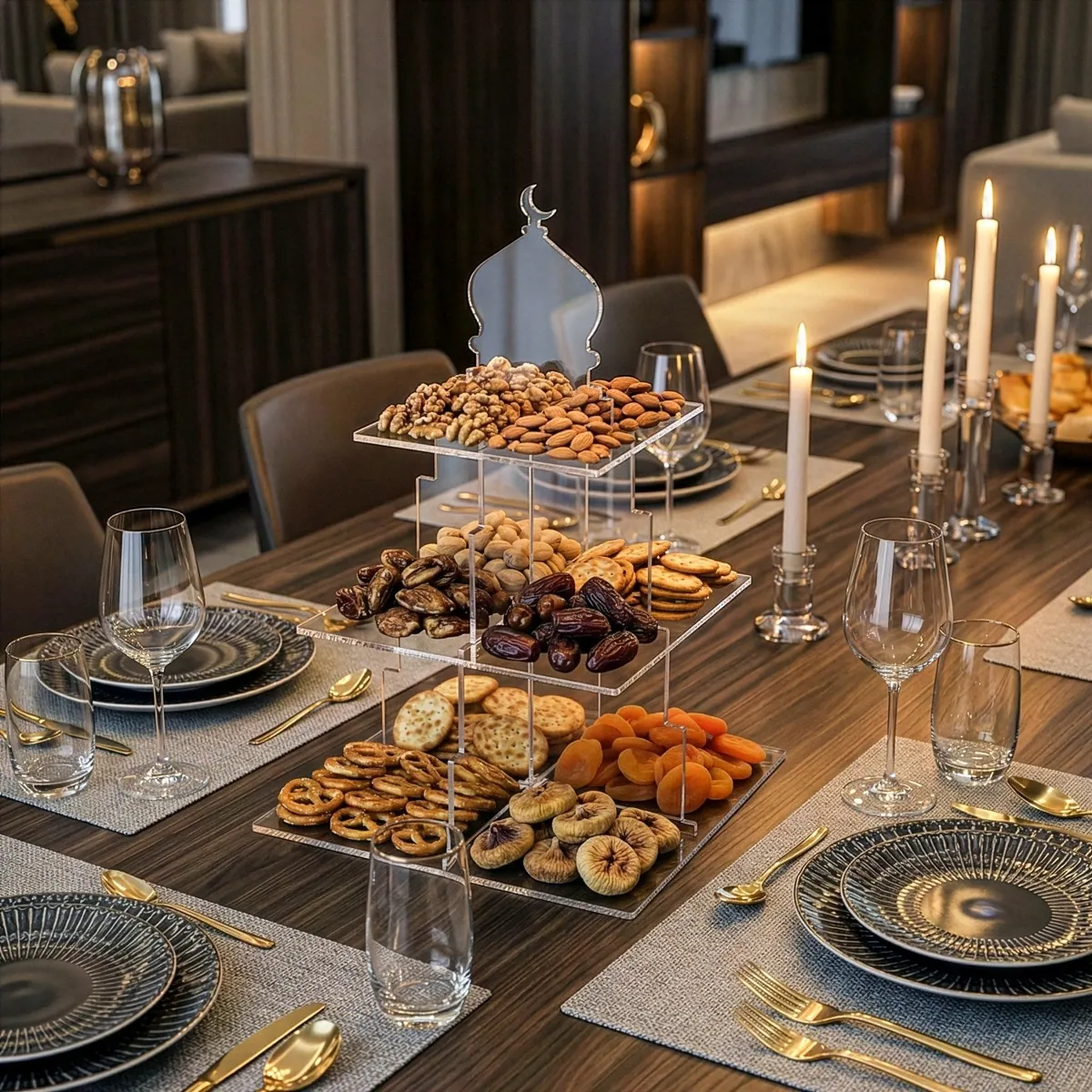 Dome and Round Serving Stand · Dome-shaped · Clear