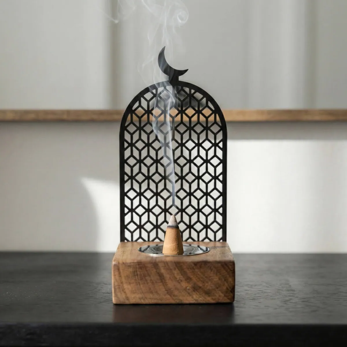 Seljuk Star Incense Burner · Geometric · Black