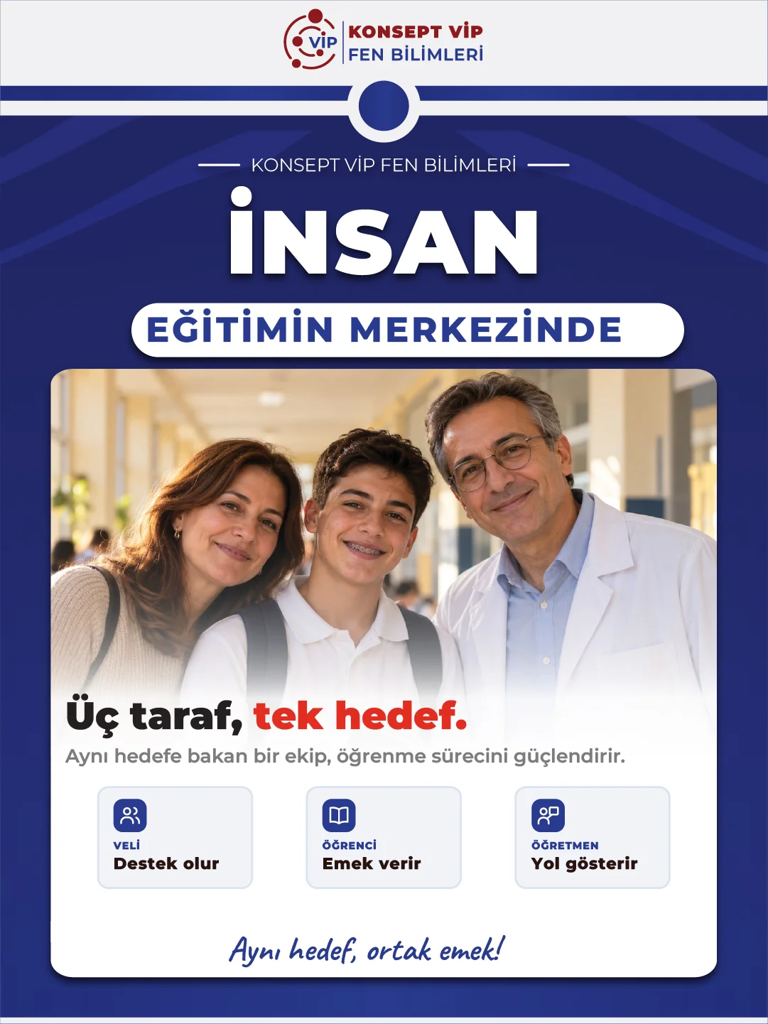 Konsept VİP Sosyal Medya Post Tasarımı · İnsan Eğitimin Merkezinde