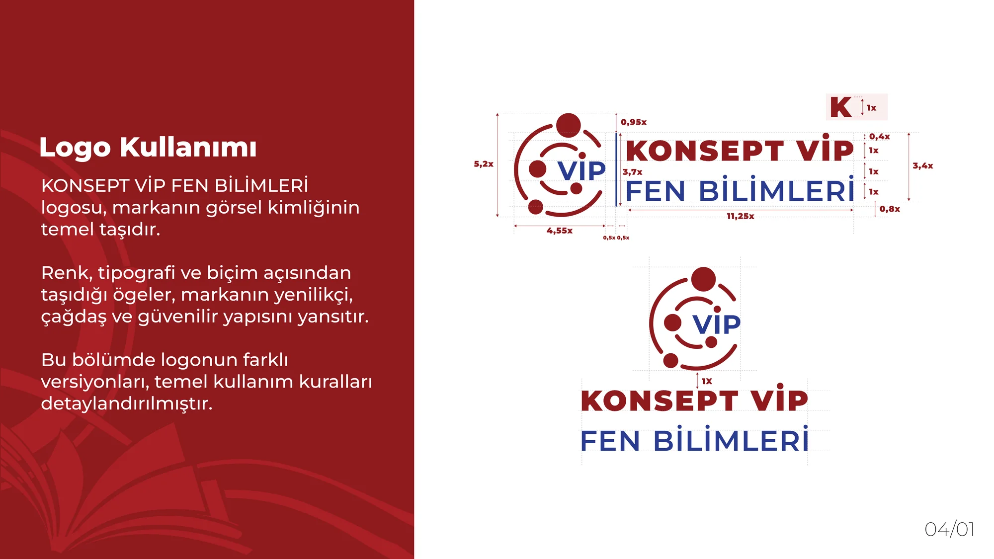 Konsept VİP Brand Identity · Logo construction and proportions