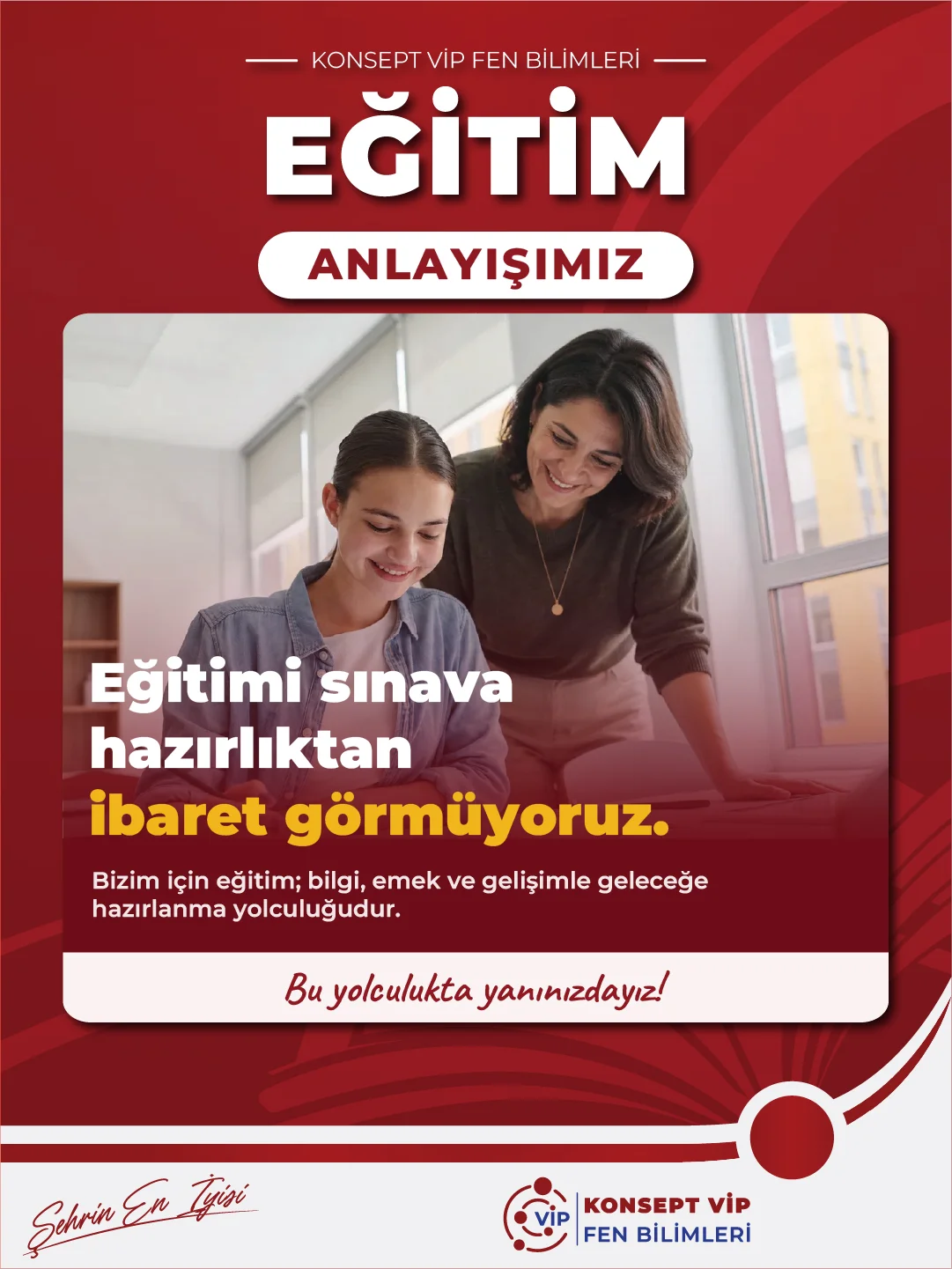 Konsept VİP Sosyal Medya Post Tasarımı · Eğitim Anlayışımız · şube rengi