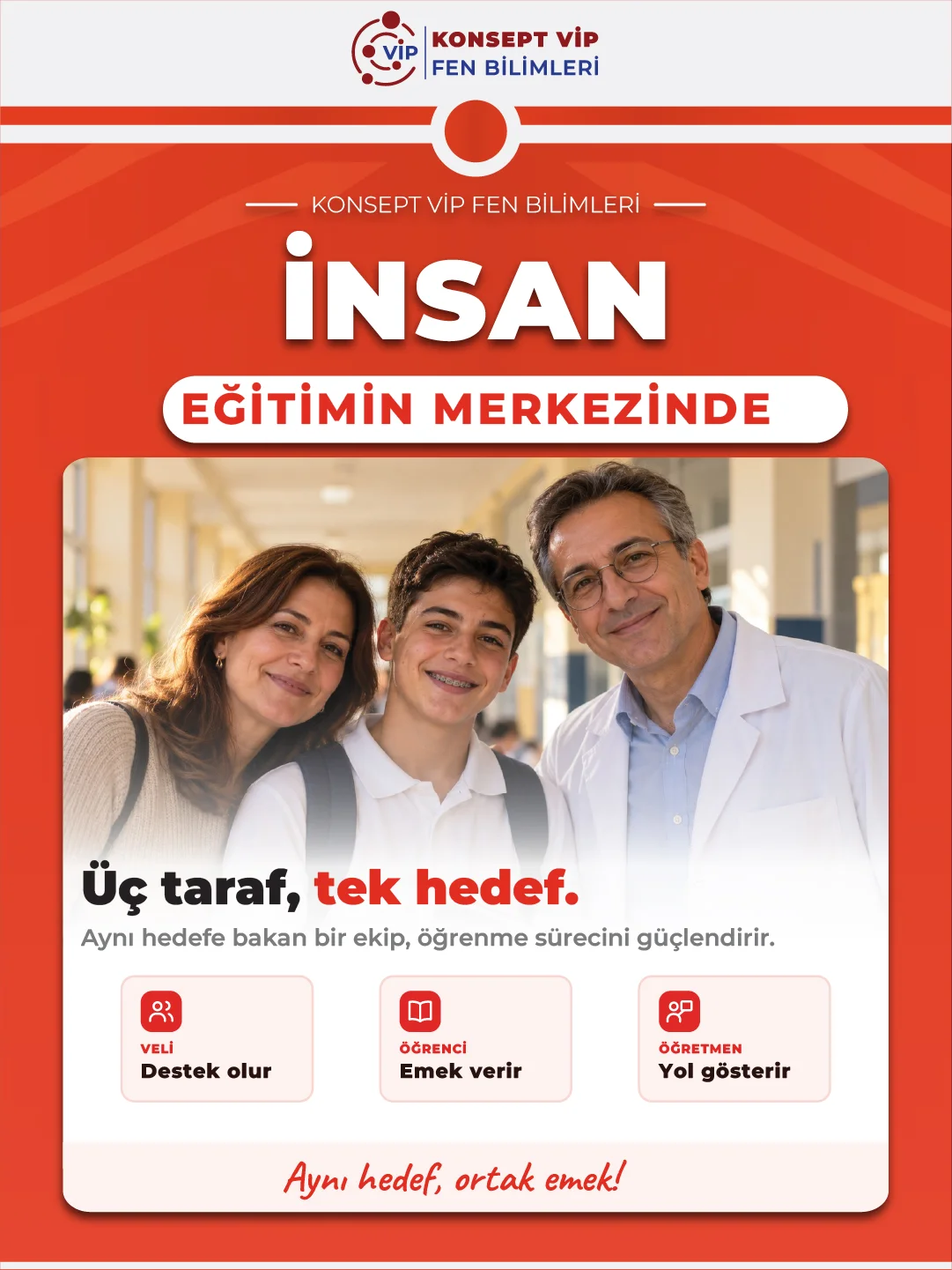 Konsept VİP Sosyal Medya Post Tasarımı · İnsan Eğitimin Merkezinde · şube rengi